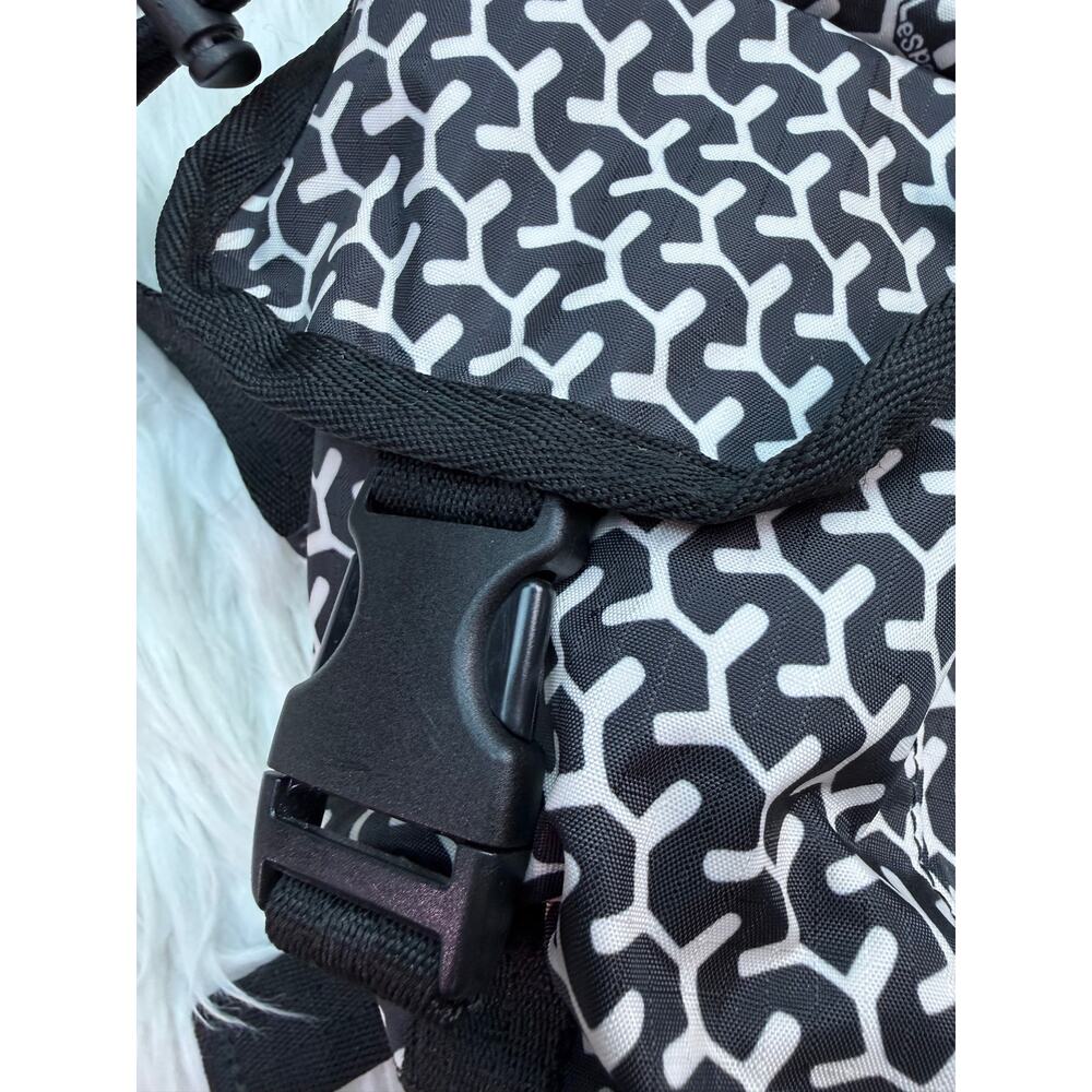 LeSportsac‎ Voyager Backpack Peppercorn Black White Geometric Travel Minimalist - Picture 15 of 15